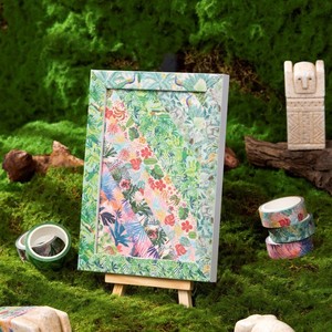 Ruban Washi de style asiatique du Sud-Est, plantes vertes de la forêt tropicale, impression numérique, autocollants décoratifs pour journal DIY - Product Image 2