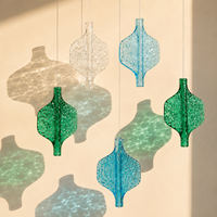 Décoration suspendue en verre gourd coloré moderne, écran modulaire pour restaurant de luxe, bar et hall d'hôtel, décoration artistique intérieure