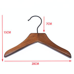 Современная Вешалка из массива дерева с металлическим крючком, широкая Наплечная вешалка для домашних животных, бесследная мини-вешалка для одежды для маленьких кошек и собак, вешалка для рубашки - Product Image 4
