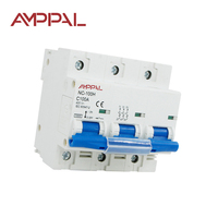 Disjoncteur miniature (MCB) bipolaire AC 1P-4P 1A-63A 10kA, capacité de coupure 230/400V
