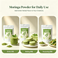 Suplemen Label Pribadi OEM Bubuk Daun Moringa Murni Alami Ekstrak Daun Moringa Bubuk