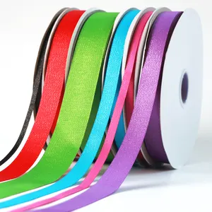 Wholesale Double Face Gold Solid Glitter Grosgrain Ribbon