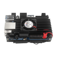 Casing pelindung logam cangkang pelindung Heatsink aluminium Aloi oranye Pi 3LTS dengan kipas pendingin pasif & aktif untuk OPI 3 LTS