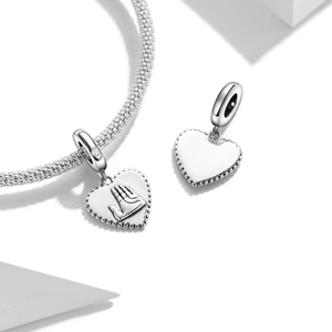 925 argent Sterling coeur chilien drapeau paradis vallée breloque perle pendentif Fit Bracelet collier pour femmes bijoux bricolage accessoire - Product Image 4