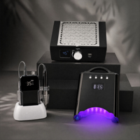 Aspirateur à poussière pour ongles rechargeable portable 3 en 1, aspirateur à poussière pour ongles et perceuse à ongles, lampe UV LED
