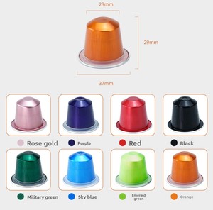 Mini cápsulas de café vacías de aluminio <span class=keywords><strong>con</strong></span> tapa de aluminio, cápsulas de café compatibles <span class=keywords><strong>con</strong></span> Nespresso, cápsulas de café desechables, tipo taza - Product Image 6