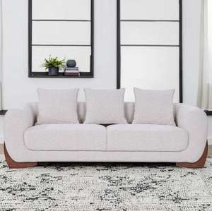 न्यूनतम शैली आधुनिक सरल लक्जरी सोफे कुशन बैक लिविंग रूम के लिए सफेद सोफा - Product Image 6