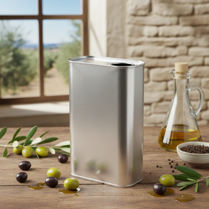 Kontensan Z4 1000 ml Rectangular Olive Oil Tin Can Custom Print Food Grade <b>Empty</b> Packaging 200g 67x93x190mm - Product Image 3