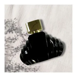 Botella de cristal para perfume, aceite de attar árabe, recubierto personalizado, rosa, azul, negro, 100ml