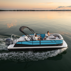 Bateau à ponton en aluminium de luxe de 19 pieds, nouveau design 2025, avec moteur de 200 CV, vitesse de 35 nœuds, pour les fêtes de <span class=keywords><strong>famille</strong></span>, les loisirs sur le <span class=keywords><strong>lac</strong></span> et la rivière - Product Image 3