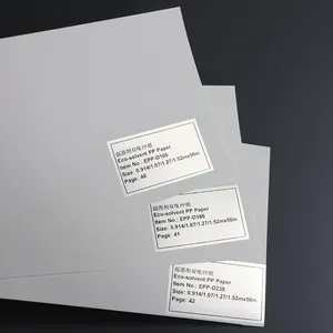 Pancartas publicitarias de papel sintético PP impermeables mate de doble cara materiales de impresión para gráficos de carteles