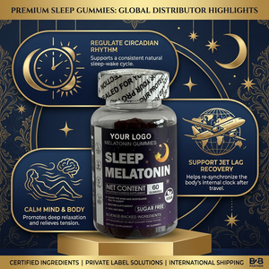 Gummies de mélatonine extra-fortes OEM 10mg pour un sommeil rapide, sans sucre, fabrication ODM, marque privée, vente en gros - Product Image 5