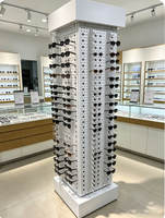 Présentoir rotatif en fer forgé sur mesure pour lunettes, support métallique autoportant pour lunettes de soleil, idéal pour les magasins d'optique et les supermarchés