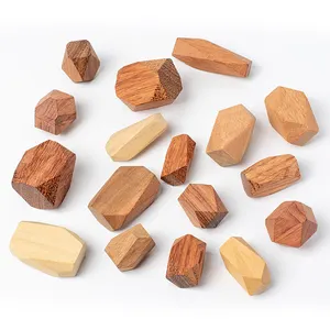 厂家价格搞笑木石积木仿真木堆积木儿童木制平衡游戏