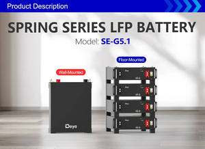 Système de stockage hybride sur réseau Deye SE-G5.1 100Ah LiFePO4 Batterie divisée 51.2V 5.12kWH 5-10kW Communication CAN - Product Image 3