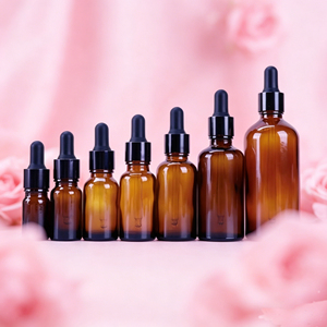 Botella de vidrio ámbar con gotero para el cuidado de la piel femenina, envase cosmético vacío para aceite esencial, suero facial, tintura, aceite líquido. - Product Image 1