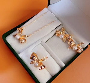 Bedazzled <strong>Jewelry</strong> <strong>Supplies</strong> Women Luxury Pearl Set Gold Plated Bridal Wedding <strong>Jewelry</strong> Set <strong>Wholesale</strong> <strong>China</strong> - Product Image 3