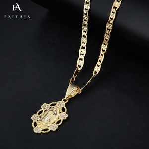 FP1050-Accesorios <span class=keywords><strong>De</strong></span> joyerí<span class=keywords><strong>a</strong></span> <span class=keywords><strong>De</strong></span> aleación <span class=keywords><strong>De</strong></span> cobre personalizados, moissanita rellena <span class=keywords><strong>De</strong></span> oro, Virgen <span class=keywords><strong>De</strong></span> Guadalupe, COLLAR COLGANTE - Product Image 3