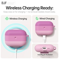 Étui de protection en silicone moulé par injection à dégradé tricolore personnalisé pour AirPods Pro 3 avec compatibilité Bluetooth