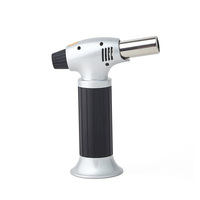 Briquet à Jet de poche pour barbecue, briquet de poche extérieure au butane, résistant au vent, Logo personnalisé avec briquet à fermeture sécurisée