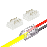 Conectores FOB de tira LED de un solo color Conector COB para IP20 5mm-2pin PCB Cable de alimentación para carcasa de PC Aplicación FPC Latón