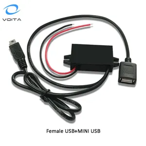Connecteur femelle/micro/mini Usb/type C/ Dc chargeur USB convertisseur Dc 12v 24v 36v 48v 60v à 5v 1A 2A 3A sortie unique