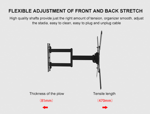 Nhà sản xuất 17 "-55" nghiêng xoay <span class=keywords><strong>TV</strong></span> đứng <span class=keywords><strong>360</strong></span> xoay Đen chuyển động đầy đủ thép <span class=keywords><strong>LCD</strong></span> LED <span class=keywords><strong>TV</strong></span> Wall <span class=keywords><strong>Mount</strong></span> - Product Image 3