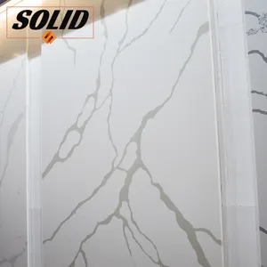 Calacata – pierre de résine de couleur blanche, Surface solide 6mm 12mm 30mm, plaque de Surface solide pour dessus de vanité