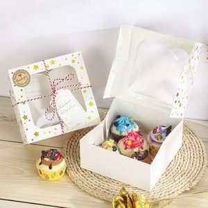 Vàng lá Cookie hộp với cửa sổ mini Bánh sô cô la bao phủ dâu tây món tráng miệng bánh quà gói hộp - Product Image 4