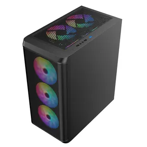 Ruix Odin PRO Mid Tower Full Tower Tempered Glass Micro ATX Case PC Steel Front Panel USB3.0 Hollow Out Gaming PC Case