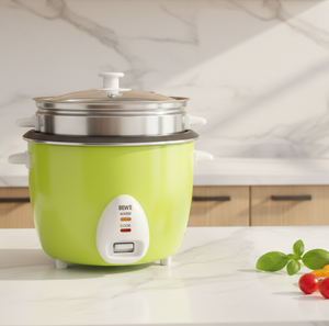 Cuisinière à riz automatique à tambour 350W-900W avec revêtement antiadhésif, commande à une touche, cuisson rapide avec cuiseur vapeur pour la cuisine, minuterie mécanique - Product Image 2