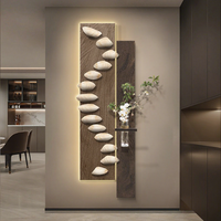 Peinture décorative murale rectangulaire Shilai Run Stone, design moderne et épuré, pour entrée haut de gamme et couloir.