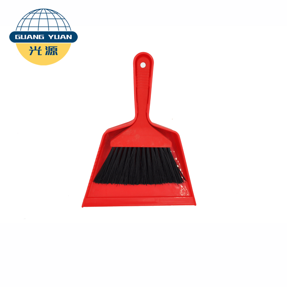 Scourer Hand Broom with Dustpan Natural Plastic Broom Handle Made PP Bristle +TPR Handle Indoor Cleaning Mini-broom Set Reusable