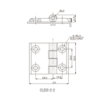 Charnière en zinc noir CL233-2-2 OMKA pour porte et fenêtre Communication par transformation de puissance Rittal