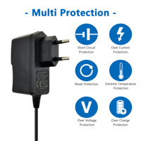 12V 1A Negro/Blanco Conexión de enchufe de la UE Adaptador de corriente de 12W Tipo de producto Adaptadores de corriente