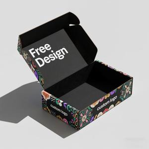 Cajas de Regalo de Cartón Corrugado Pequeñas Negras Personalizadas con Diseño Gratuito, Caja de Envío Personalizada para Pequeñas Empresas - Product Image 2