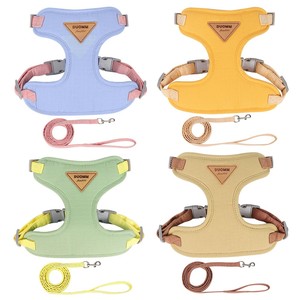 Ensemble laisse et <span class=keywords><strong>harnais</strong></span> pour animaux <span class=keywords><strong>de</strong></span> compagnie, doux, réglable, respirant, en maille, confortable, pour petits chats et chiots, logo personnalisé OEM - Product Image 4