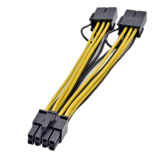 GPU graphics card power cable K80 M40 M60 P40 P100 8-pin reverse power cable 8p to dual 8p