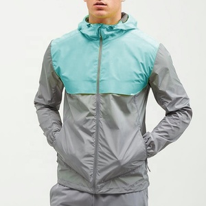 Custom Logo Custom Designer Color Block <strong>Thin</strong> Zip up Polyester <strong>Men</strong> Sports Windbreaker <strong>Jacket</strong> - Product Image 4