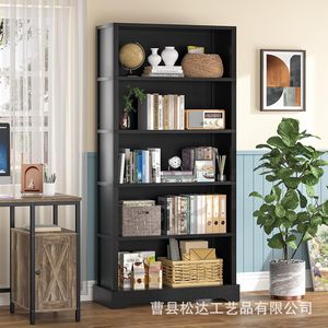 Estantería de madera para libros, organizador de libros sencillo para sala de estar, estantería de pared integrada de varias capas - Product Image 2