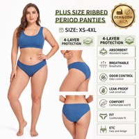 Culottes menstruelles grande taille pour femmes, vente en gros, 4XL, flux abondant, réutilisables