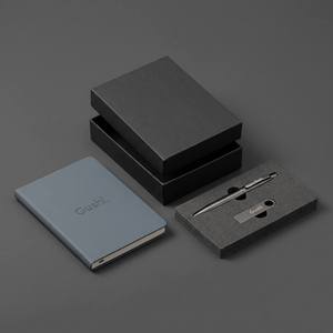 Minimalist Corporate Gift Set Custom Logo A4 <b>Notebook</b> Pen USB Drive Stationery Set Corporate Identity Branding - Product Image 2