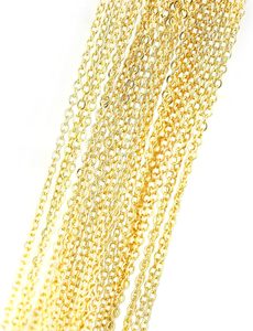 Cadena de cable chapada en oro de 18 quilates por pulgada, collar de cadena, joyería al por mayor con descuento, cadena a granel, joyería al por mayor - Product Image 1