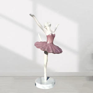 カスタマイズされた等身大ファイバーグラスモダンバレエダンサー像環境にやさしい屋内屋外装飾彫刻 - Product Image 3