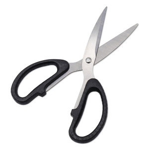 Stainless Steel <b>Kitchen</b> Shears Straight Head Black Handle Home Use Multi Purpose <b>Scissors</b> - Product Image 1