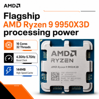 AMD Ryzen 9 9950X3D 16Core 32Thread Zen5 AM5 CPU hingga 5.7GHz 128MB 3D VCache Prosesor Desktop Komputer Gaming Desktop Tersedia