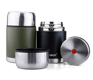 กระติกน้ำร้อนสแตนเลสสองชั้นเก็บความร้อนสำหรับอาหารและซุป - Product Image 1
