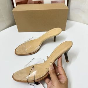 Nouvelles sandales tendance en métal coloré, chaussures sexy à talons hauts pour femmes - Product Image 3