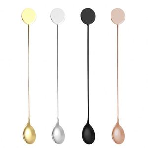 Custom Logo Hot Sale Stainless Steel Metal Mirror Polish Bar <b>Spoon</b> for <b>Coffee</b> Tea Long Stirring Cocktail Mixing - Product Image 1