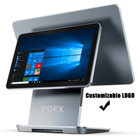 OEM personnalisable ultra-mince haut de gamme 4 + 64 Go Windows/Android POS Machine tout-en-un personnalisable aluminium POS Caisse enregistreuse fin